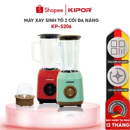 Thumbnail Máy xay sinh tố giá tốt KIPOR KP-S206 - Hai cối đa năng - Bảo vệ tự ngắt chống quá tải -  Bảo hành tại nhà 12 tháng 1