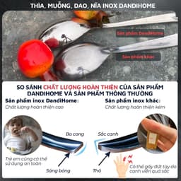 Thumbnail Bộ 6 thìa muỗng inox 304 DandiHome 2020 cao cấp, sang trọng, tinh tế 2