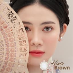 Thumbnail Kính áp tròng VIVIMOON lens cận nâu tự nhiên cho mắt thở Huế Brown (Giá 01 đôi) 1