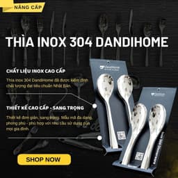 Thumbnail Bộ 6 thìa muỗng inox 304 DandiHome 2020 cao cấp, sang trọng, tinh tế 3