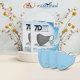 Thumbnail Famapro 7D FIT Combo 5 hộp Khẩu trang y tế cao cấp kháng khuẩn 5 lớp (10 cái/ hộp) 4