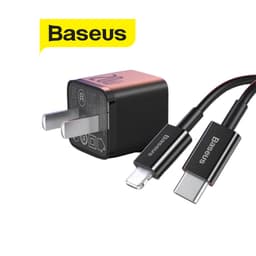 Thumbnail Bộ Sạc Nhanh Typec to IP PD20W 3.0A Baseus GaN5 Fast Charger 1C dành cho IP10/11/12/13/14promax (ĐEN) 2