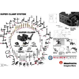 Thumbnail Tay kẹp thiết bị studio Manfrotto Super Clamp (035FTC) 2