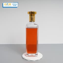 Thumbnail Chai thủy tinh đựng rượu 500ml GOSE dáng vuông nắp vàng cao cấp chiết thực phẩm 2