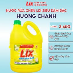 Thumbnail Nước rửa chén LIX siêu đậm đặc hương chanh 3.5kg NC351 làm sạch dầu mỡ không hại da tay - Lixco Việt Nam 2
