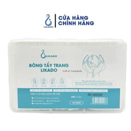 Thumbnail Bông tẩy trang Likado dạng hộp 150 miếng bông tự nhiên (6cm x 8cm) 1