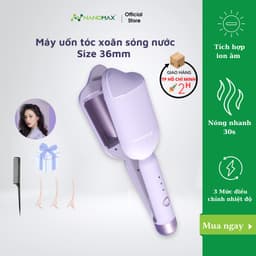 Thumbnail Máy Uốn Tóc Xoăn Sóng Nước Size 36mm Nanomax XN-D36, 3 Chế Độ Nhiệt, Tích Hợp Ion Bảo Vệ Tóc Hư Tổn, Bh 6 Tháng 1