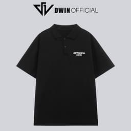 Thumbnail Áo polo nam nữ in brand Dwin tee cổ bẻ basic form rộng phông tay lỡ unisex oversize 4