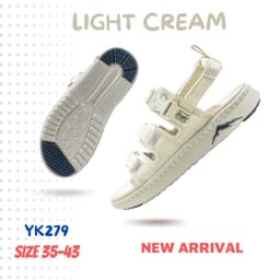 Thumbnail Giày Sandal Nam Nữ Genki Màu Kem Quai Chéo Thời Trang Cao Cấp Chính Hãng YK279 1