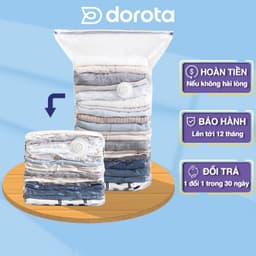 Thumbnail Túi hút chân không đựng quần áo DOROTA không cần dùng bơm tái sử dụng vẫn có van cho máy hút chống mốc ẩm 1