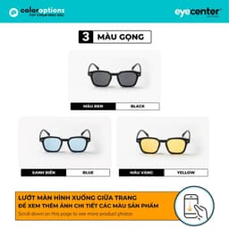 Thumbnail Kính mát nam nữ chính hãng EYECENTER S37S nhựa dẻo chống gãy nhập khẩu by Eye Center Vietnam 2