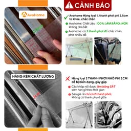 Thumbnail Giàn phơi quần áo AVOHOME loại sào treo đồ thông minh dạng giá phơi gấp gọn có bánh xe, thiết kế kiểu sào inox 2