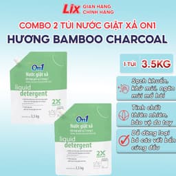 Thumbnail Combo 2 túi nước giặt xả On1 hương Bamboo Charcoal 3.5Kg/ túi 2C-N6903, sạch khuẩn, khử mùi, kết hợp giặt xả 2 trong 1 3