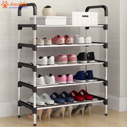 Thumbnail Kệ Để Giày Dép 5 Tầng Cỡ To 4 Thanh Inox Để Vừa 3 Đôi Giày – Chọn Màu To Hơn Hàng Cao Cấp Chính Hãng Amalife 2