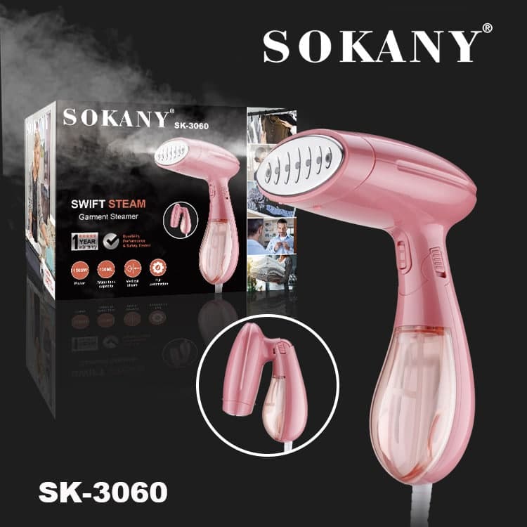 Ảnh Bàn là hơi nước SOKANY 3060 GẤP GỌN 1500W, ủi mọi loại vải nhanh chóng, mang đi du lịch tiện lợi  [HÀNG CHÍNH HÃNG] 2