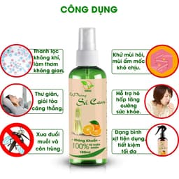 Thumbnail Xịt phòng Sả Cam chai 100ml TAMAS, thơm phòng, đuổi muỗi, thư giãn tinh thần. 2