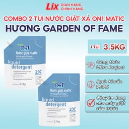 Thumbnail Combo 2 túi Nước giặt xả On1 Matic hương Garden Of Fame 3.5Kg/túi  2C-N7003 - Sạch khuẩn, khử mùi cho máy giặt cửa trước 1