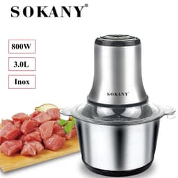 Thumbnail Máy xay thịt, sinh tố đa năng cối INOX SOKANY 800W dung tích 3L SK7005A 6 lưỡi dao giúp nhuyễn nhanh thịt, thực phẩm 4