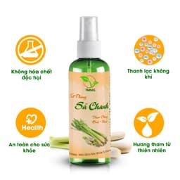 Thumbnail Xịt phòng Sả chanh chai 100ml, xịt làm thơm phòng, thư giãn,...chiết xuất từ tinh dầu thiên nhiên, an toàn cho sức khỏe. 1
