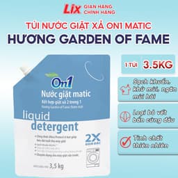 Thumbnail Túi Nước giặt xả On1 Matic hương Garden Of Fame 3.5Kg N7003 - Sạch khuẩn khử mùi kết hợp giặt xả 2 trong 1 máy cửa trước 1