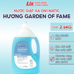 Thumbnail Nước giặt xả On1 hương Matic Garden Of Fame 2.6Kg - Sạch khuẩn, kết hợp giặt xả 2 trong 1, máy giặt cửa trước N7001 2