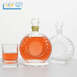 Thumbnail Chai đựng rượu thủy tinh 500ml tròn cao cấp GOSE mẫu XO dùng chiết rượu trang trí 3