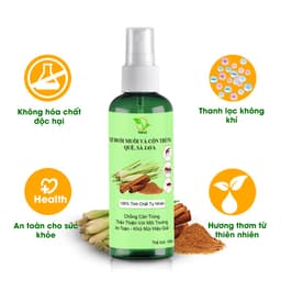 Thumbnail Chai xịt tinh dầu đuổi muỗi và côn trùng 100ml hương sả quế, hiệu quả, an toàn, tiết kiệm. 2