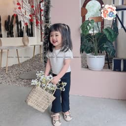 Thumbnail Quần Legging Bé Gái Ống Loe Vải Zip Cao Cấp, Co Dãn Tốt, Dễ Phối Đồ - BabyBoo- PiBo Store- LD-T1 2