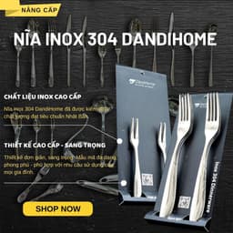 Thumbnail Nĩa DandiHome ăn trái cây, hoa quả, ốc, bánh kem inox 304 cao cấp - Sản phẩm lẻ 1 cái 1