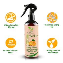 Thumbnail Xịt phòng Sả Cam chai 300ml TAMAS, được chiết xuất từ tinh dầu thiên nhiên, an toàn, thư giãn, khử mùi, thơm phòng,... 2