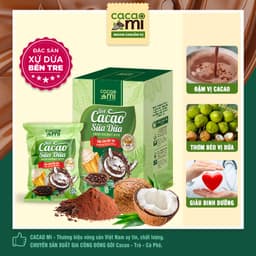 Thumbnail Bột cacao sữa dừa CacaoMi pha trà sữa socola đậm đà ca cao thơm ngon vị dừa Bến Tre gói tiện dụng 1