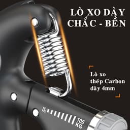Thumbnail Màu Đen - Kìm Bóp Tay Pro Đếm Số Điện Tử Dụng Cụ Tập Gym Tập Cơ Bắp Cổ Tay Tại Nhà Điều Chỉnh Lực 10-100kg Hãng Amalife 2