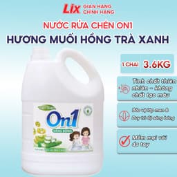 Thumbnail Nước rửa chén On1 hương kiwi và aloe vera 3.6kg, gel rửa bát sạch bóng vết dầu mỡ N5008 - Lixco Việt Nam 1