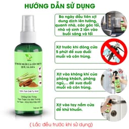 Thumbnail Chai xịt tinh dầu đuổi muỗi và côn trùng 100ml hương sả quế, hiệu quả, an toàn, tiết kiệm. 4