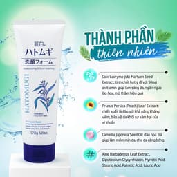 Thumbnail Sữa Rửa Mặt Hatomugi Dưỡng Ẩm, Sáng Da (170&130G) 4
