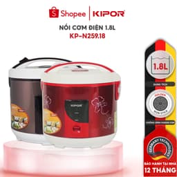 Thumbnail Nồi cơm điện KIPOR KP-N25918 - 1.8L - Phủ chống dính HOÀNG KIM, Nồi cơm có tặng kèm vỉ hấp - Bảo hành tại nhà 12 tháng 1