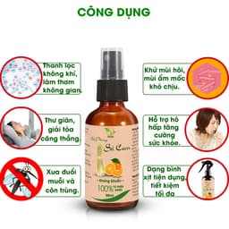 Thumbnail Xịt phòng Sả Cam chai 50ml TAMAS, 100% chiết xuất từ thiên nhiên an toàn cho sức khỏe giúp thơm phòng, khử mùi, thư giãn 3