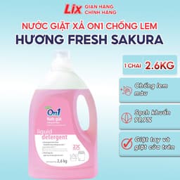 Thumbnail Nước giặt xả On1 chống lem màu hương Fresh Sakura 2.6Kg N6401 sạch khuẩn, khử mùi, thơm lâu cho giặt tay, máy 2