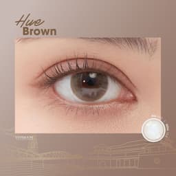 Thumbnail Kính áp tròng VIVIMOON lens cận nâu tự nhiên cho mắt thở Huế Brown (Giá 01 đôi) 2