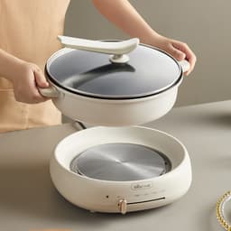Thumbnail Bộ Nồi Lẩu Nướng Bear 3 khay 3in1 DHG-C40W2 - Hàng Chính Hãng 4
