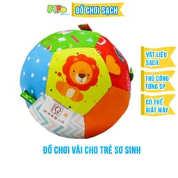 Thumbnail Bóng vải PiPo Color 12 miếng ghép cho trẻ dễ dàng luyện cầm nắm, hình vẽ bắt mắt 1