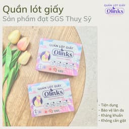 Thumbnail Hộp 10 chiếc quần lót giấy Olinks đạt chuẩn SGS Thụy Sĩ quần lót sau sinh mặc 1 lần kháng khuẩn QL135 gấp gọn 1