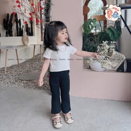 Thumbnail Quần Legging Bé Gái Ống Loe Vải Zip Cao Cấp, Co Dãn Tốt, Dễ Phối Đồ - BabyBoo- PiBo Store- LD-T1 3