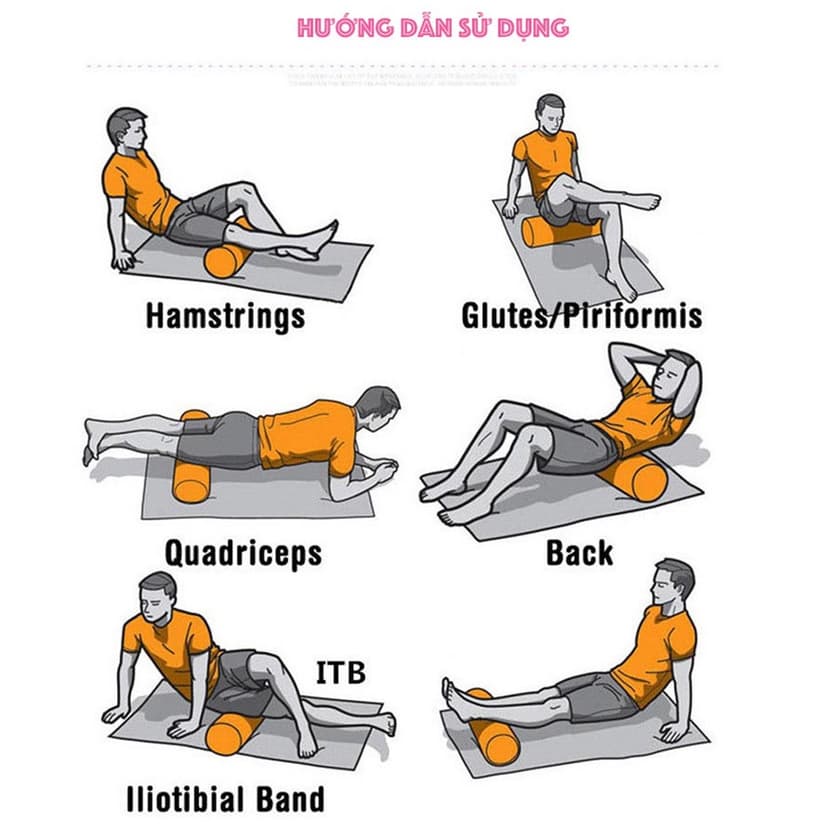 Ảnh Con Lăn Yoga Massage Foam Roller Ống Trụ Xốp Tập Thể Thao Giãn Cơ Có Gai Roam Rollet Cao Cấp Chính Hãng Amalife 4