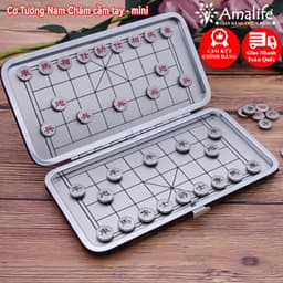 Thumbnail Bộ Cờ Tướng Gắn Nam Châm Mini Nhỏ Gọn Siêu Bền Bọc Da Thép Không Gỉ, Cờ Tướng Nam Châm Bỏ Túi Chính Hãng Amalife 1