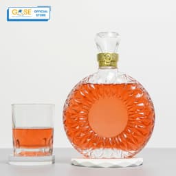 Thumbnail Chai đựng rượu thủy tinh 500ml tròn cao cấp GOSE mẫu XO dùng chiết rượu trang trí 4