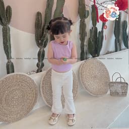 Thumbnail Quần Legging Bé Gái Ống Loe Vải Zip Cao Cấp, Co Dãn Tốt, Dễ Phối Đồ - BabyBoo- PiBo Store- LD-T1 4