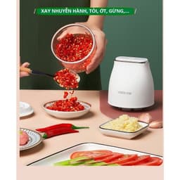 Thumbnail Máy xay ăn dặm, tỏi ớt, rau củ quả đa năng YOICE 300ml, 3 lưỡi dao sắc bén giúp thực phẩm nhanh nhuyễn [HÀNG CHÍNH HÃNG] 2