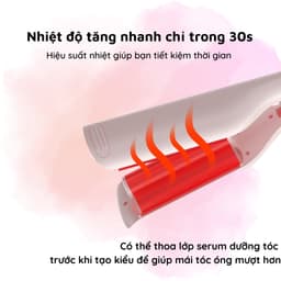 Thumbnail Máy Uốn Tóc Xoăn Gợn Sóng Nước NANOMAX D25 4 Mức Điều Chỉnh Nhiệt Làm Nóng 30 Giây Ion Âm Giữ Nếp Lâu 2