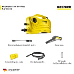 Thumbnail Combo Máy xịt rửa xe Karcher K2 Classic và dây cấp nước 1.5 m 4